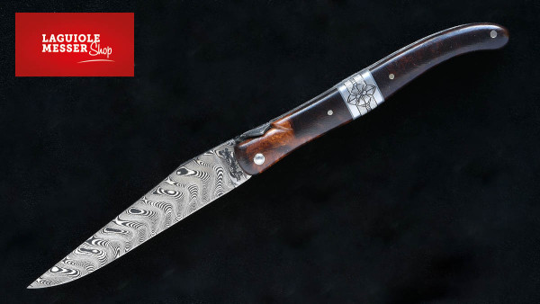 Laguiole en Aubrac Klappmesser-Bois de fer-Damas