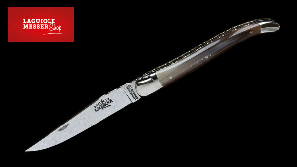 Laguiole Klappmesser point de corne foncé