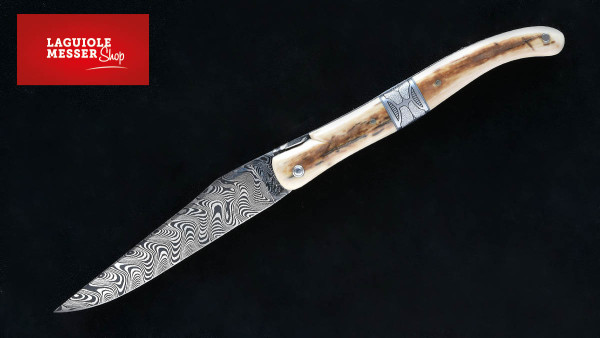 Laguiole en Aubrac Meistermesser-Croute d'Ivoire de Mammouth - Damas Balbach